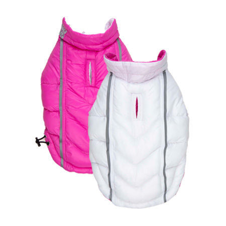 Barker's Bowtique - Puffer Vest Featherlite Reversible Pink & White