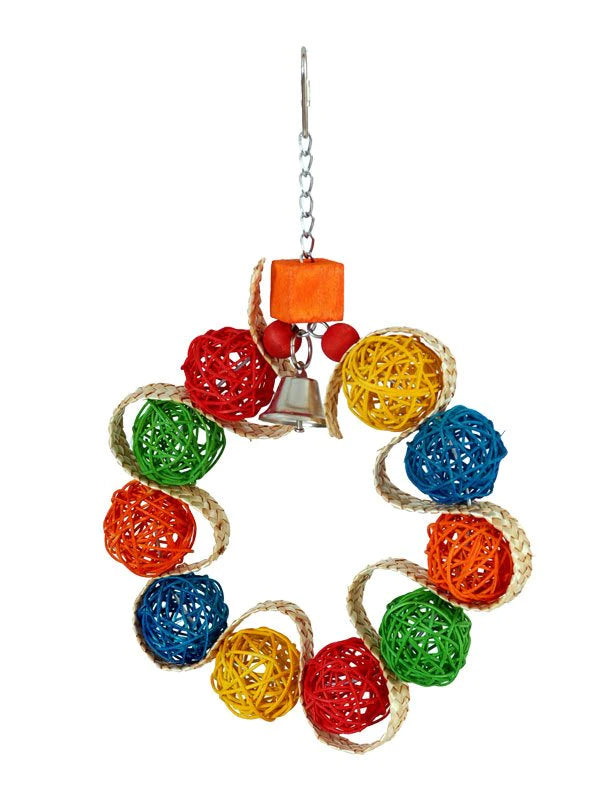 Caitec - Bird Toy Vine Ball Braided Wreath