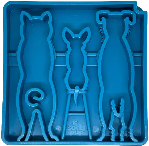 Enrichment Dog Tray Lick Mat - Waiting Dogs Design