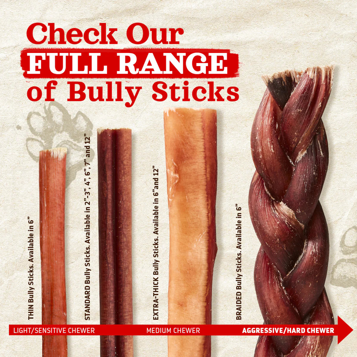 Bully Sticks Extra Thin 6" Odor Free