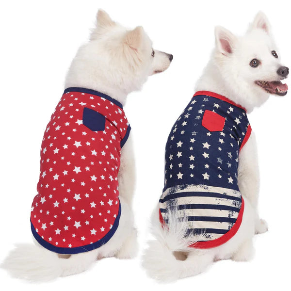 National Pride | American Flag Theme Dog T-Shirts