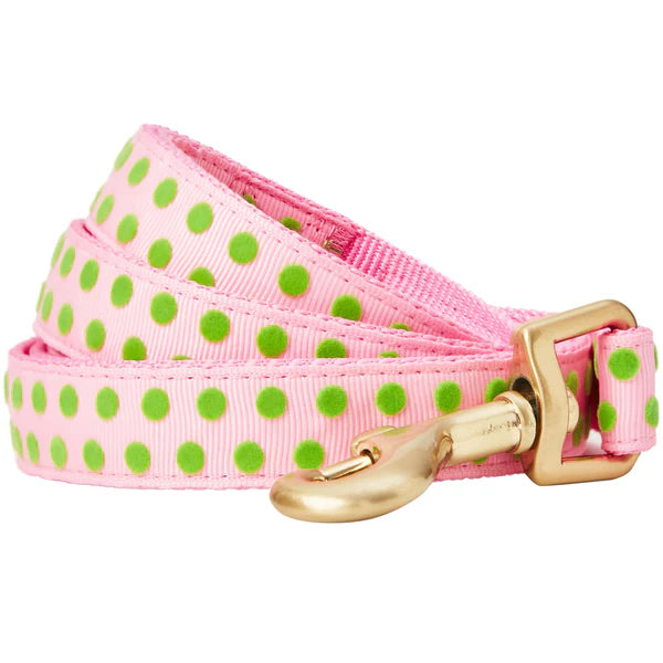 Baby Pink | Soft Touch Dotted Velvet Dog Leash