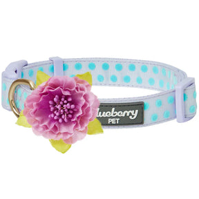 Pastel Purple | Soft Touch Dotted Velvet Dog Collar