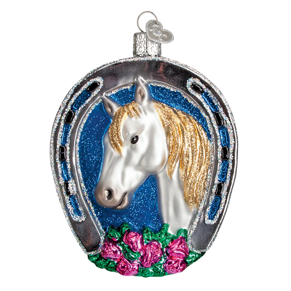 Old World Christmas - Winner Horseshoe Equestrian Champion Ornament