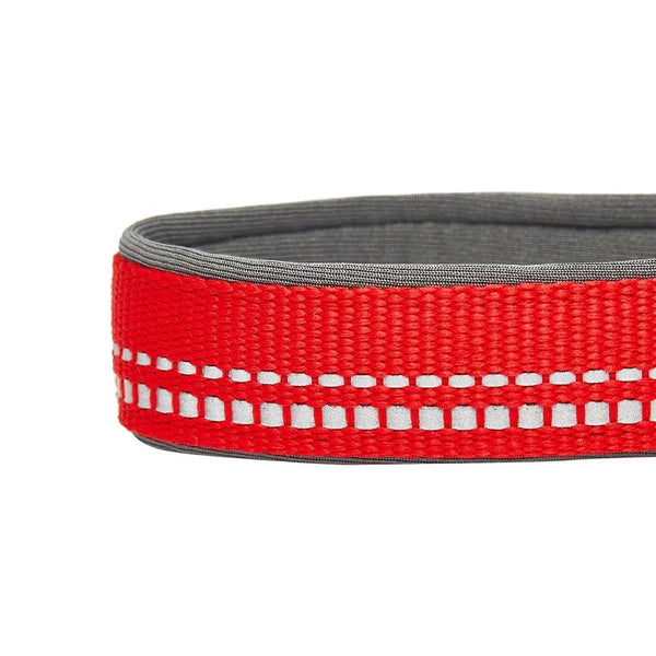 Red | 3M Padded Adjustable Reflective Dog Collar