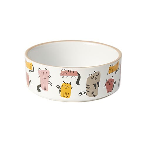 Bowl Snobby Cats Whimsical