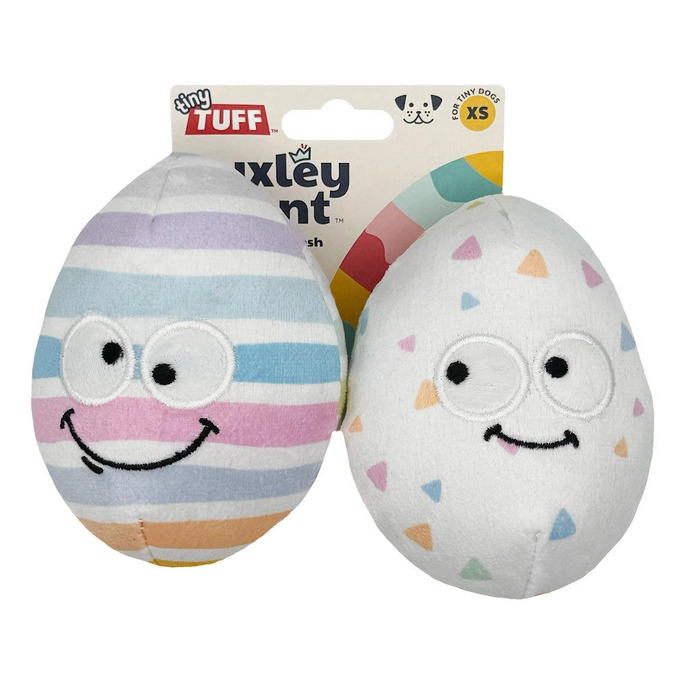 Huxley & Kent - Tiny Tuff Squeaky Eggs Dog Toy (2 Piece)