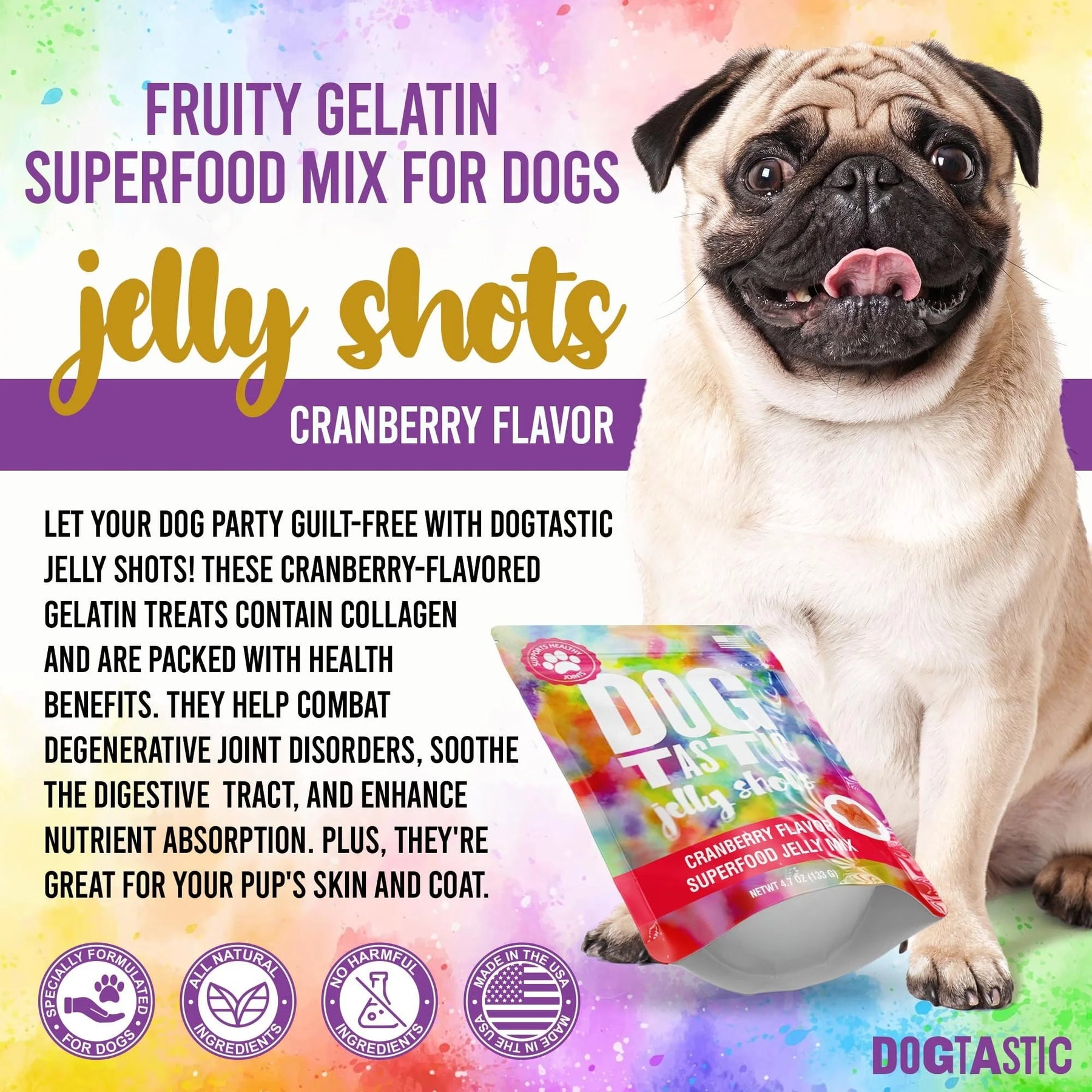 DogTastic Jelly Shots Gelatin Mix for Dogs