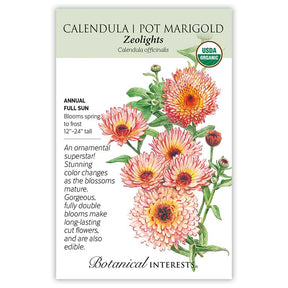 Calendula Zeolights-Pot Marigold Organic Seeds