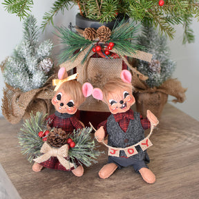 Annalee Plaid & Pine Boy Mouse