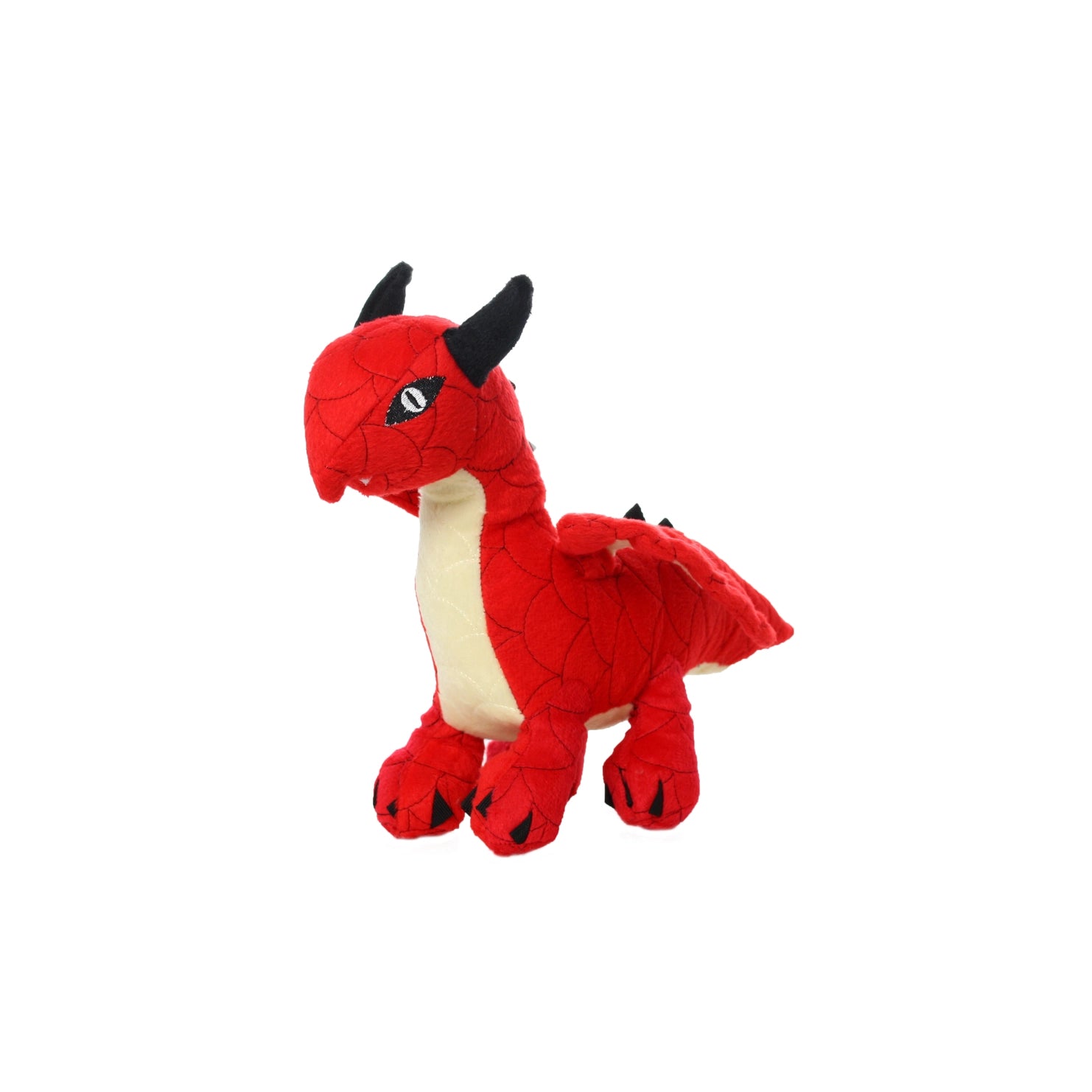 Mighty Dragon Red Plush Squeaky Dog Toy