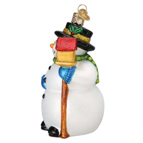 Old World Christmas - Snowman With Cardinal Ornament