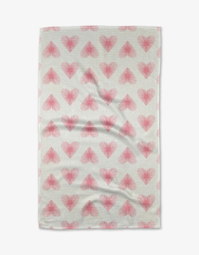 Geometry - Tea Towel Life Line Hearts