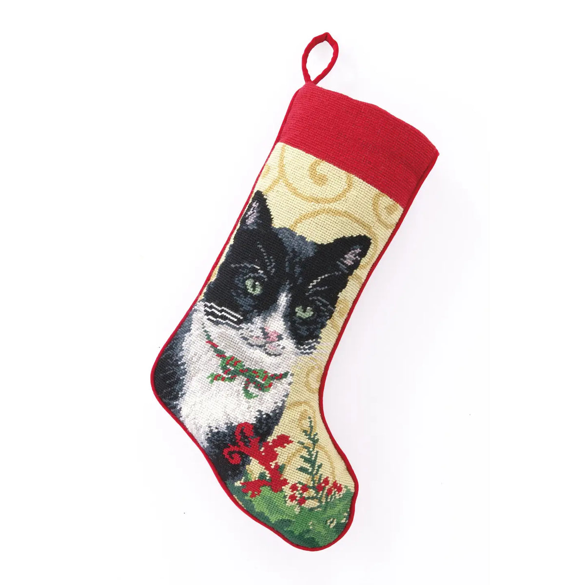 Stocking Hook Cat Black/White