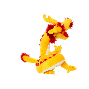 Mighty Dragon Yellow Plush Squeaky Dog Toy