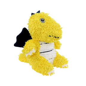 Mighty Microfiber Ball Dragon Yellow Squeaky Durable Toy