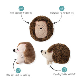 Petshop by Fringe Studio - Dog Toy 3 Pc Hedgehogs