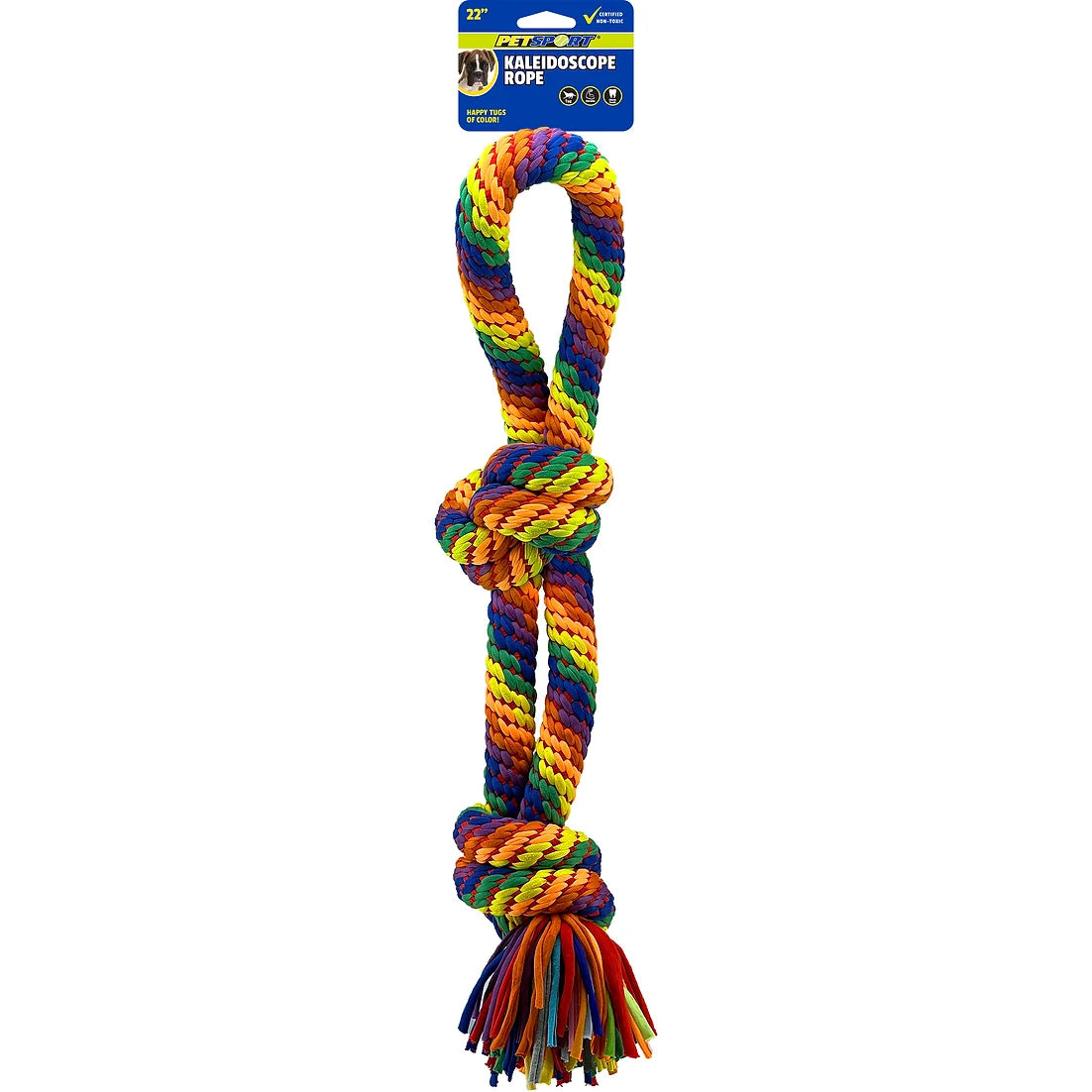 Petsport - Kaleidoscope Knot Tug 22" With Loop Handle