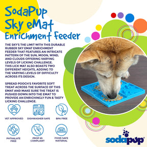 Enrichment Dog Tray Lick Mat - Sky Design