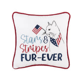 C&F Home - Stripes Cat 4th of July Throw Pillow