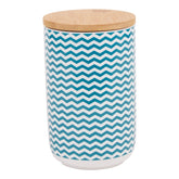 Bone Dry - Treat Canister Chevron Ceramic Teal