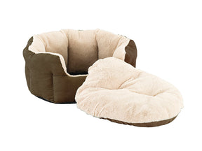 Cuddler High Walls Faux Suede