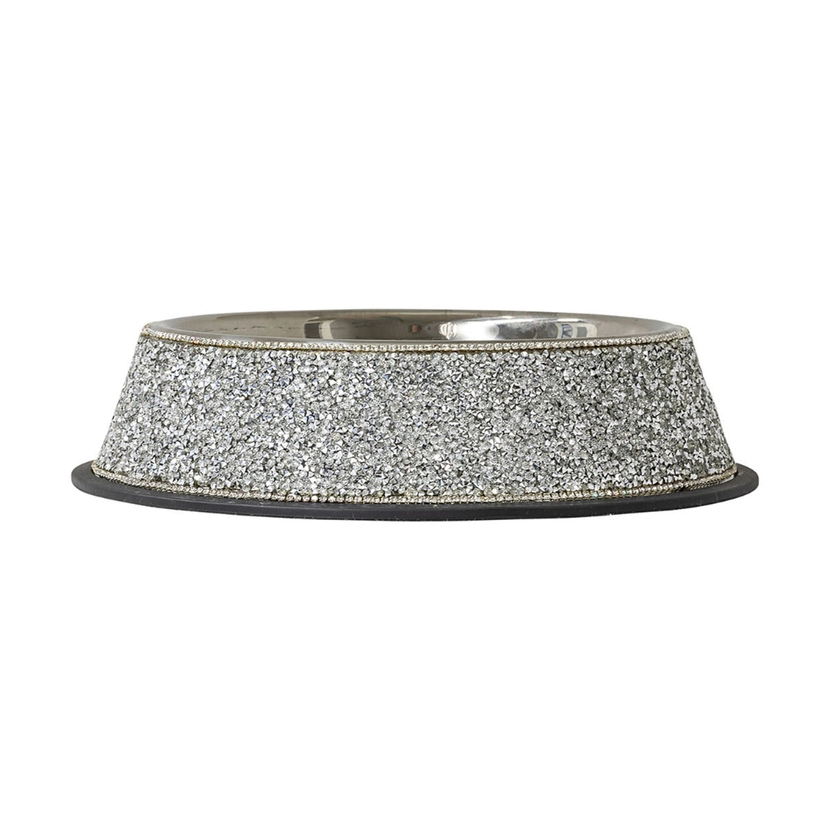 Pet Bowl Stainless Steel Multifaceted Rhinestones