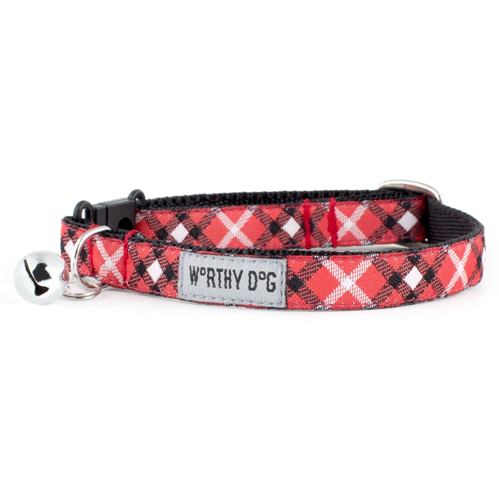 Cat Collar Bias Plaid