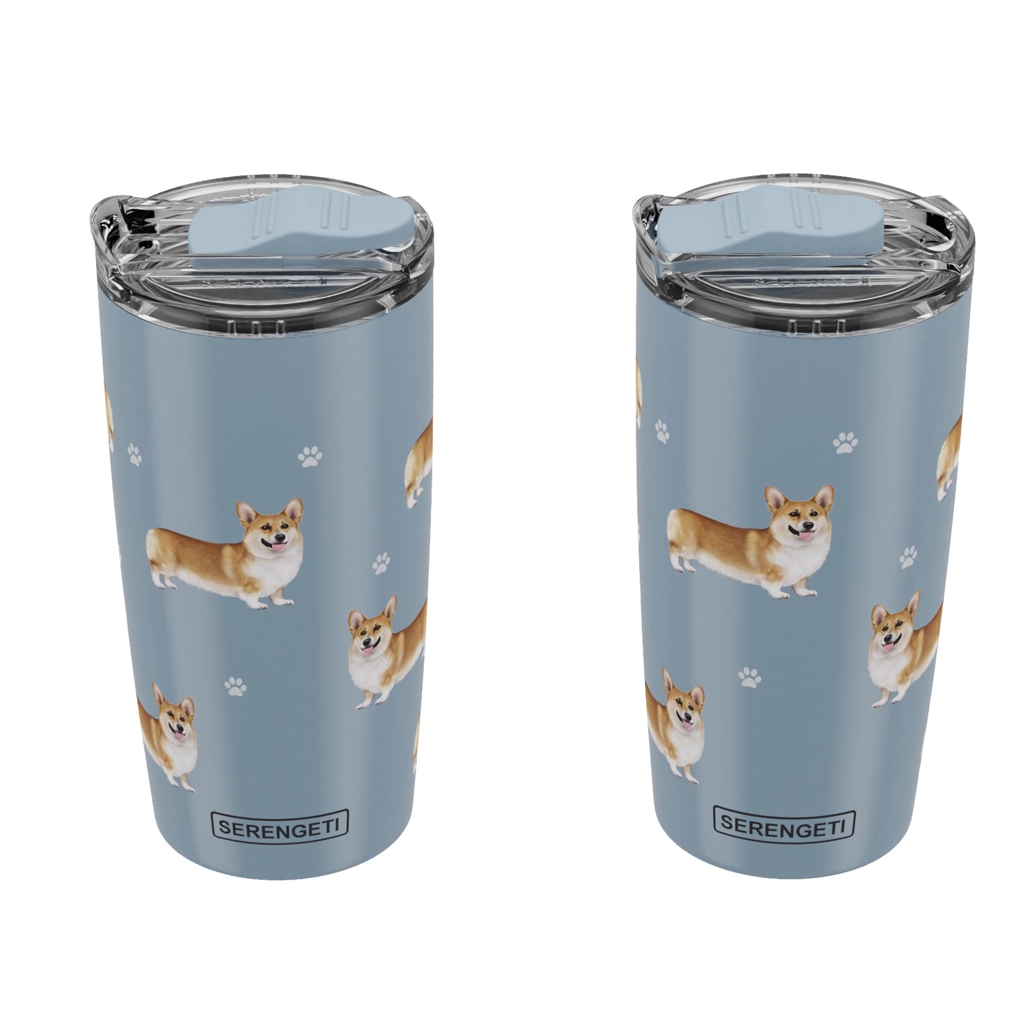 Tumbler with Handle & Straw Welsh Corgi 20 oz.