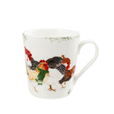 Cup Flare Ceramic Winter Chicken Run