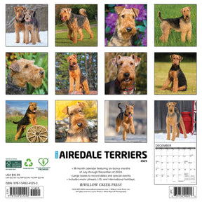 2025 Airedale Terriers Calendar