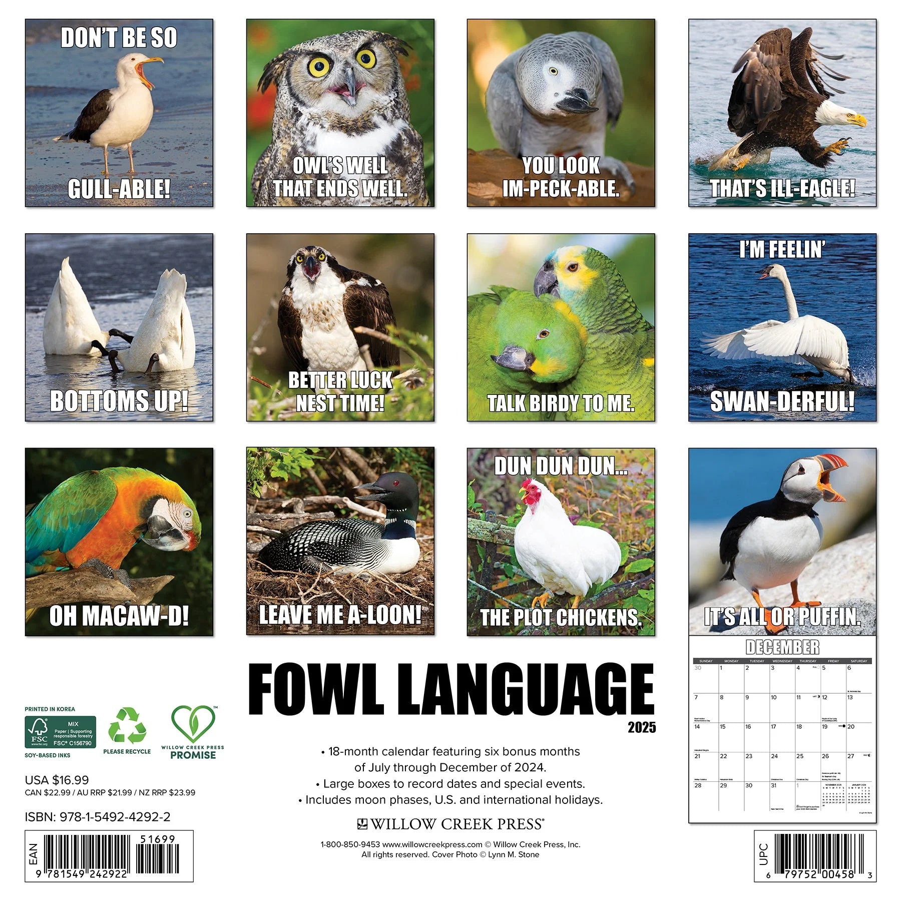 2025 Fowl Language Calendar