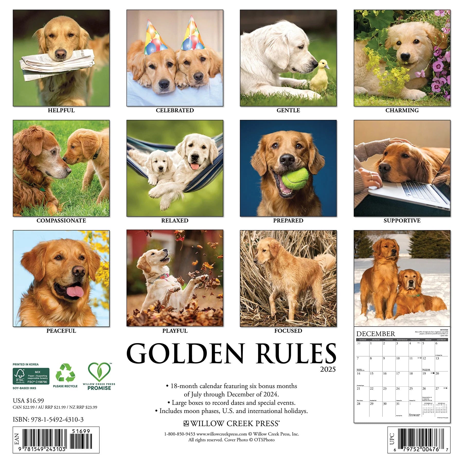 2025 Golden Rules Calendar