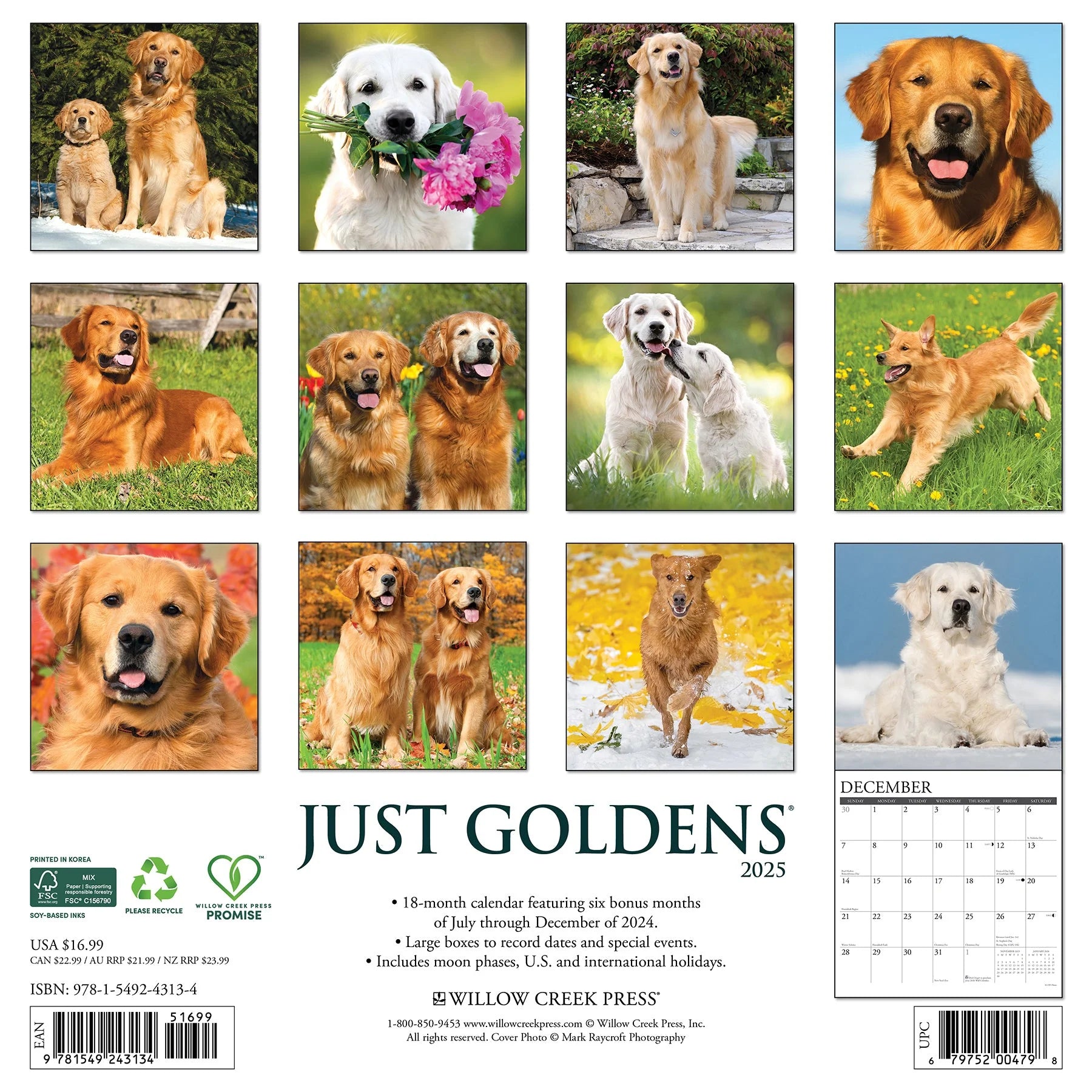 2025 Goldens Calendar