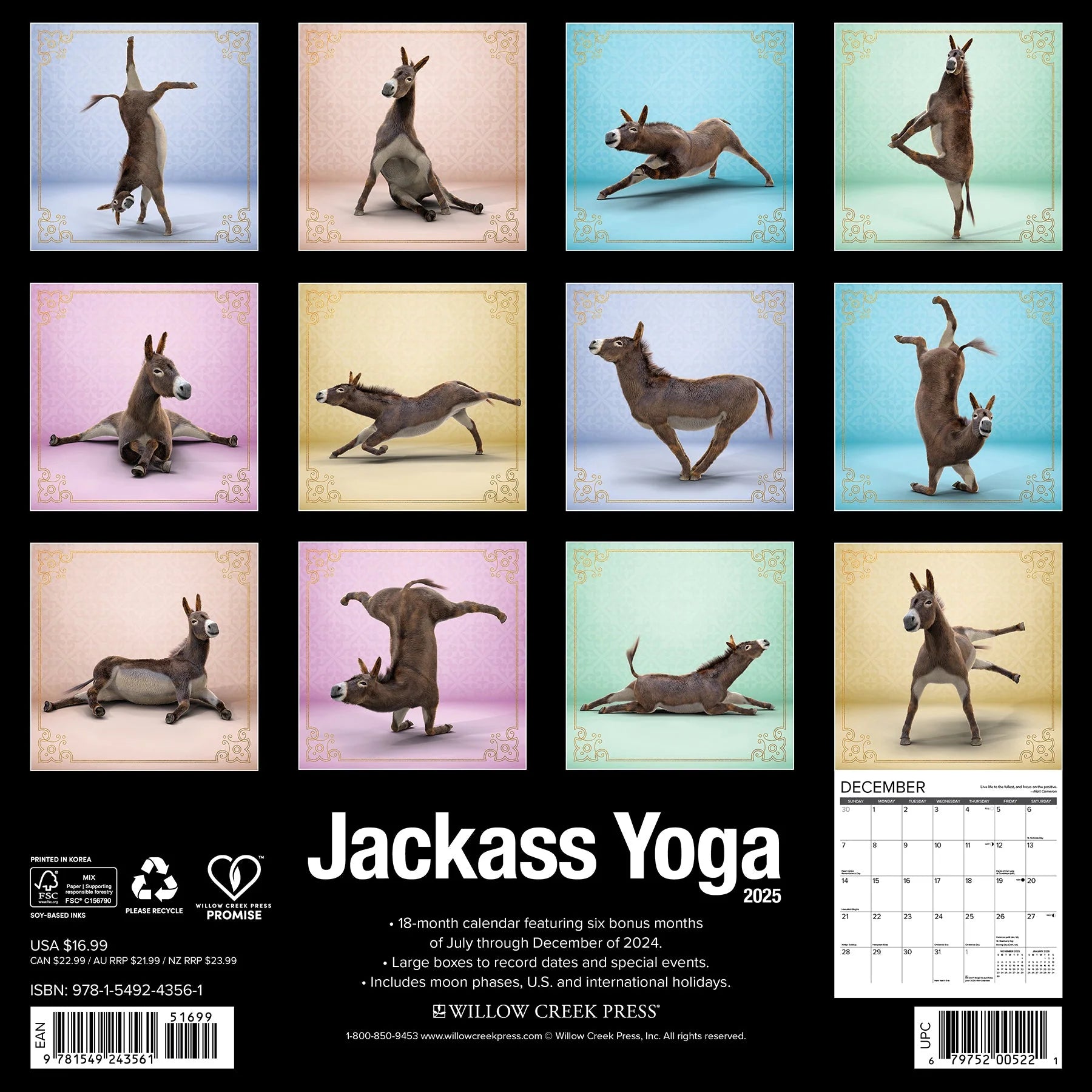 2025 Jackass Yoga Calendar