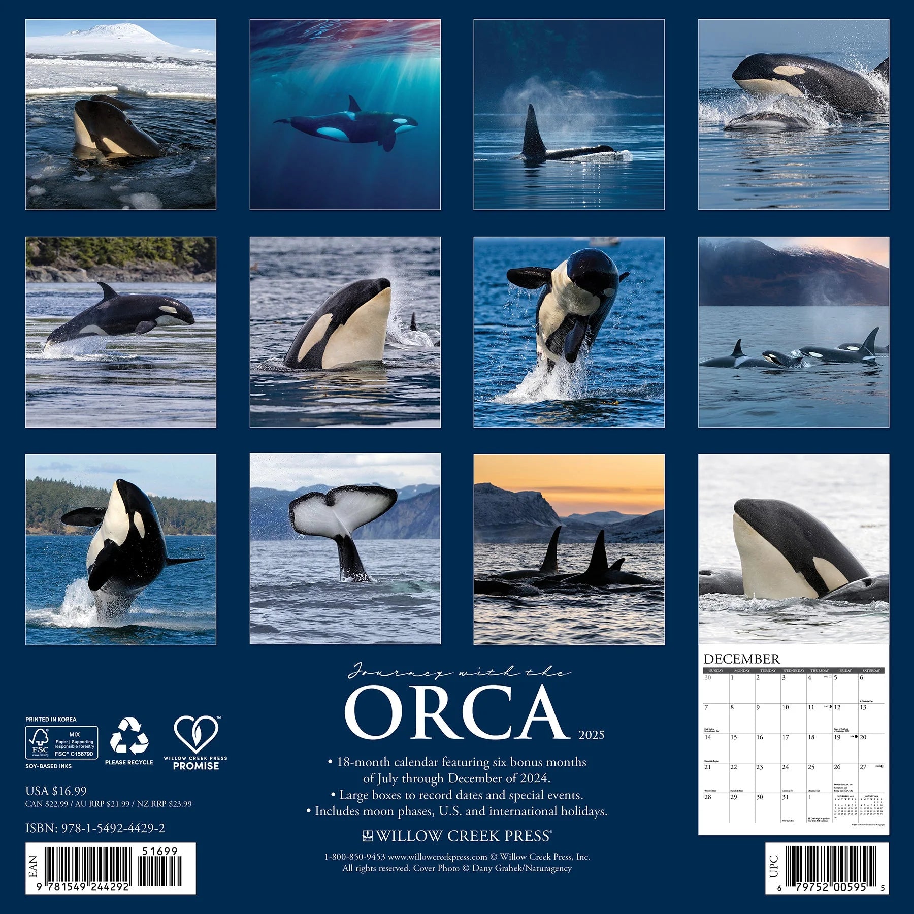 2025 Journey With The Orca Calendar