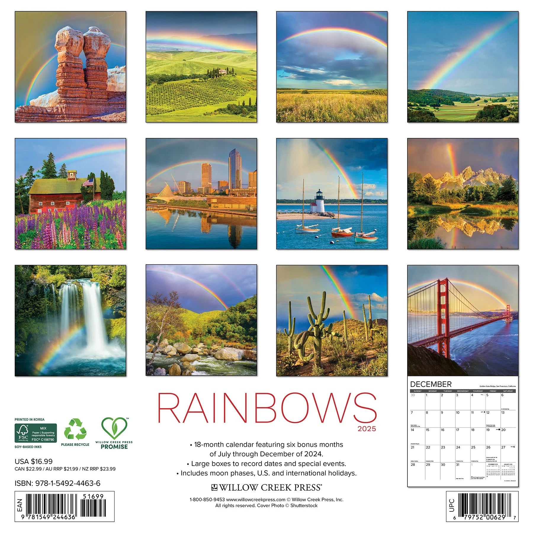 2025 Rainbows Calendar