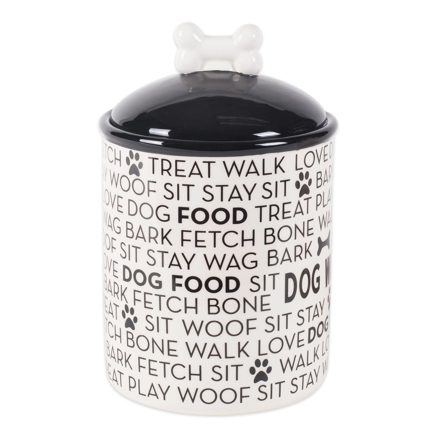 Bone Dry - Pet Canister Black Dog Text