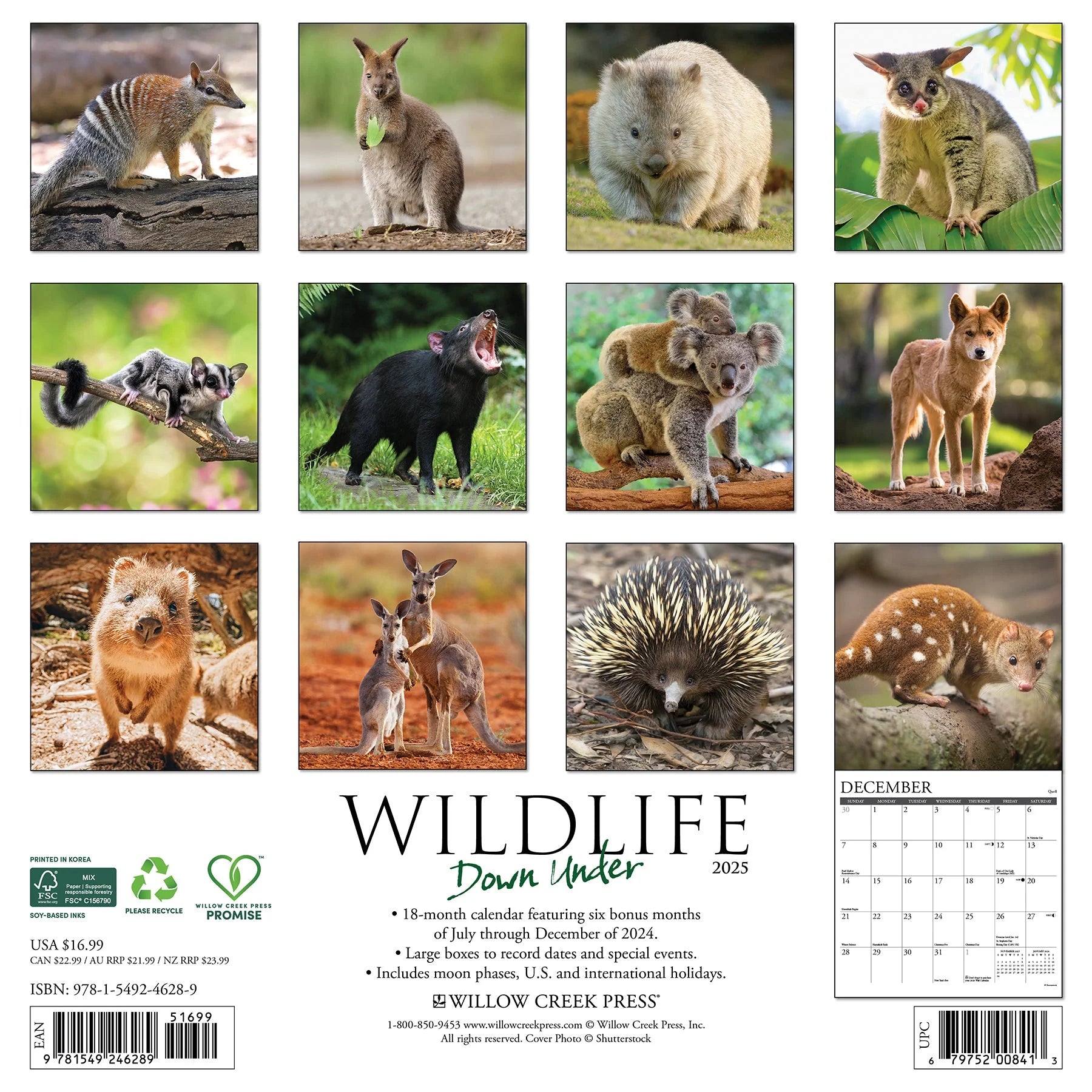 2025 Wildlife Down Under Calendar