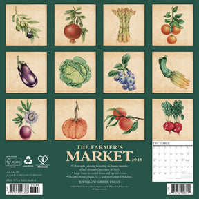 2025 Farmer's Market Calendar