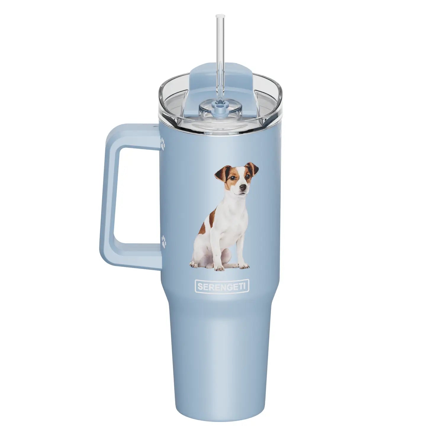 Tumbler with Handle & Straw Jack Russell Terrier