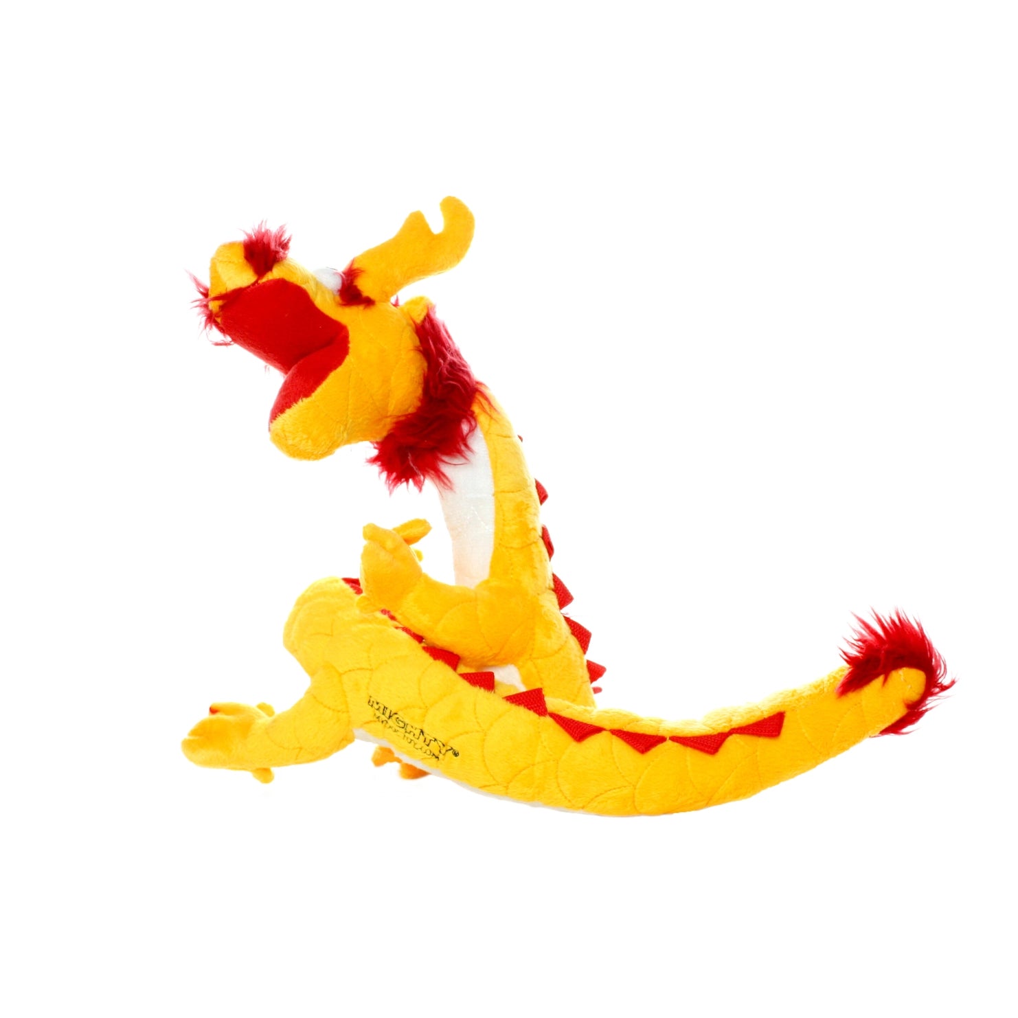 Mighty Dragon Yellow Plush Squeaky Dog Toy