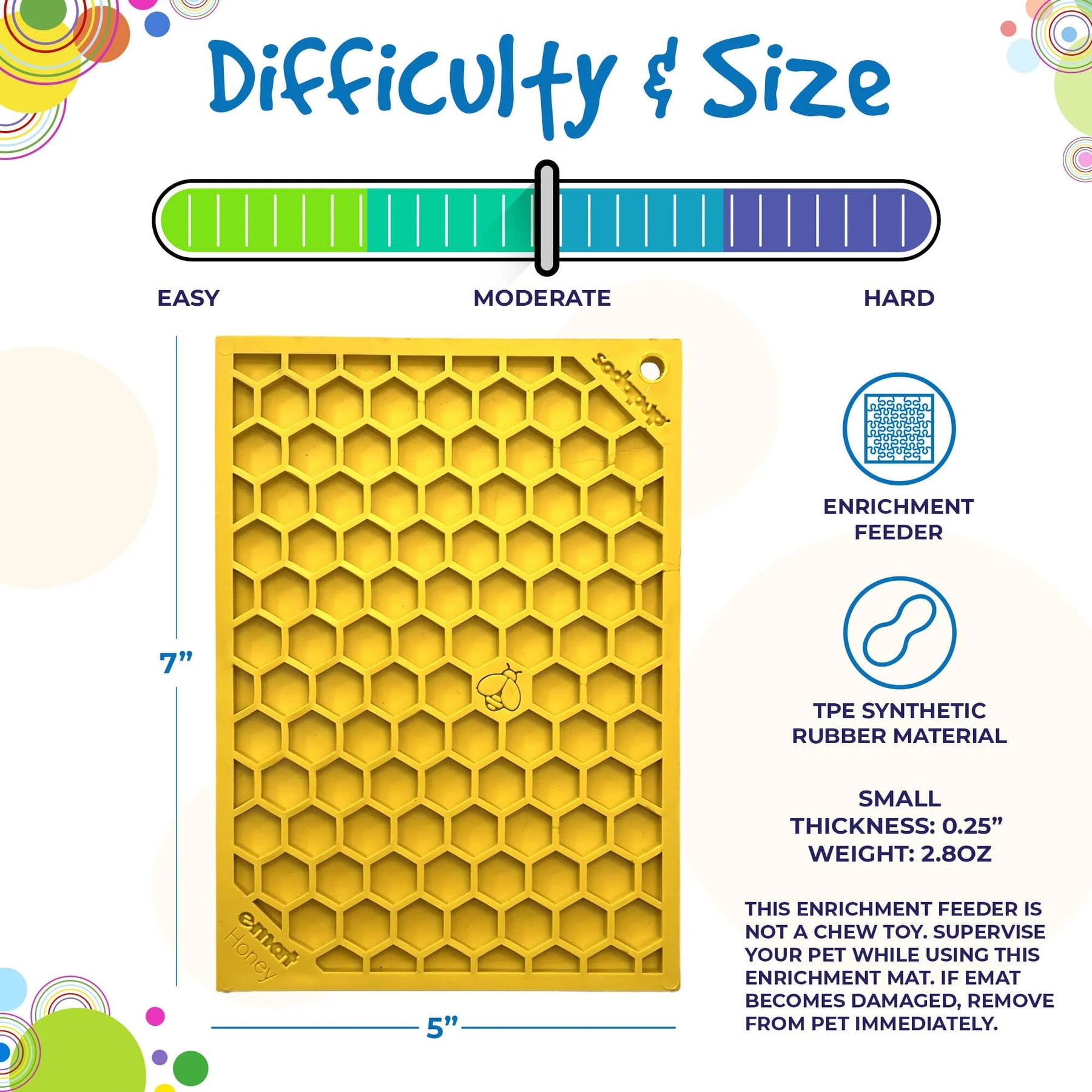 Enrichment Lick Mat - Honeycomb Design