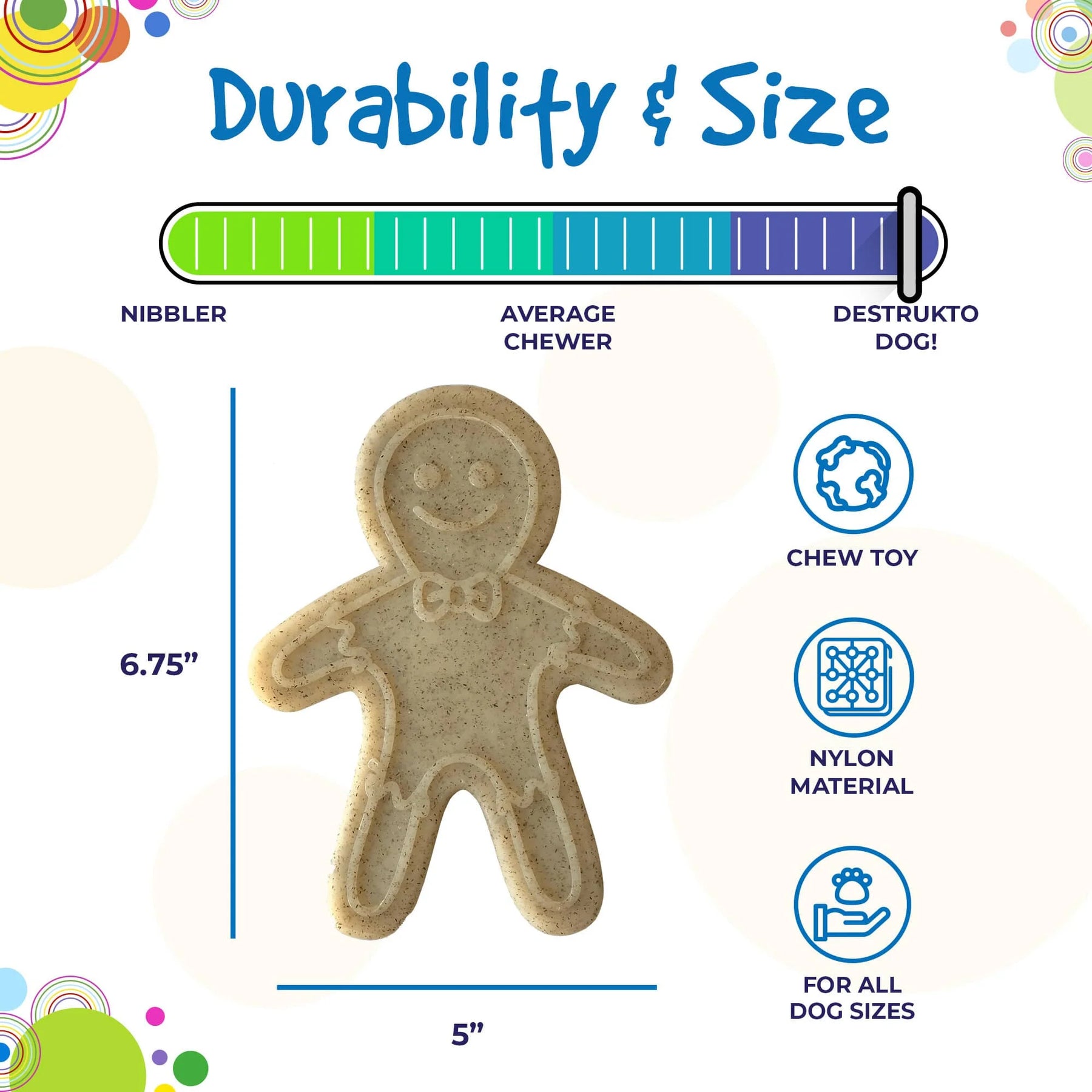 SP Gingerbread Man Chew Toy Nylon