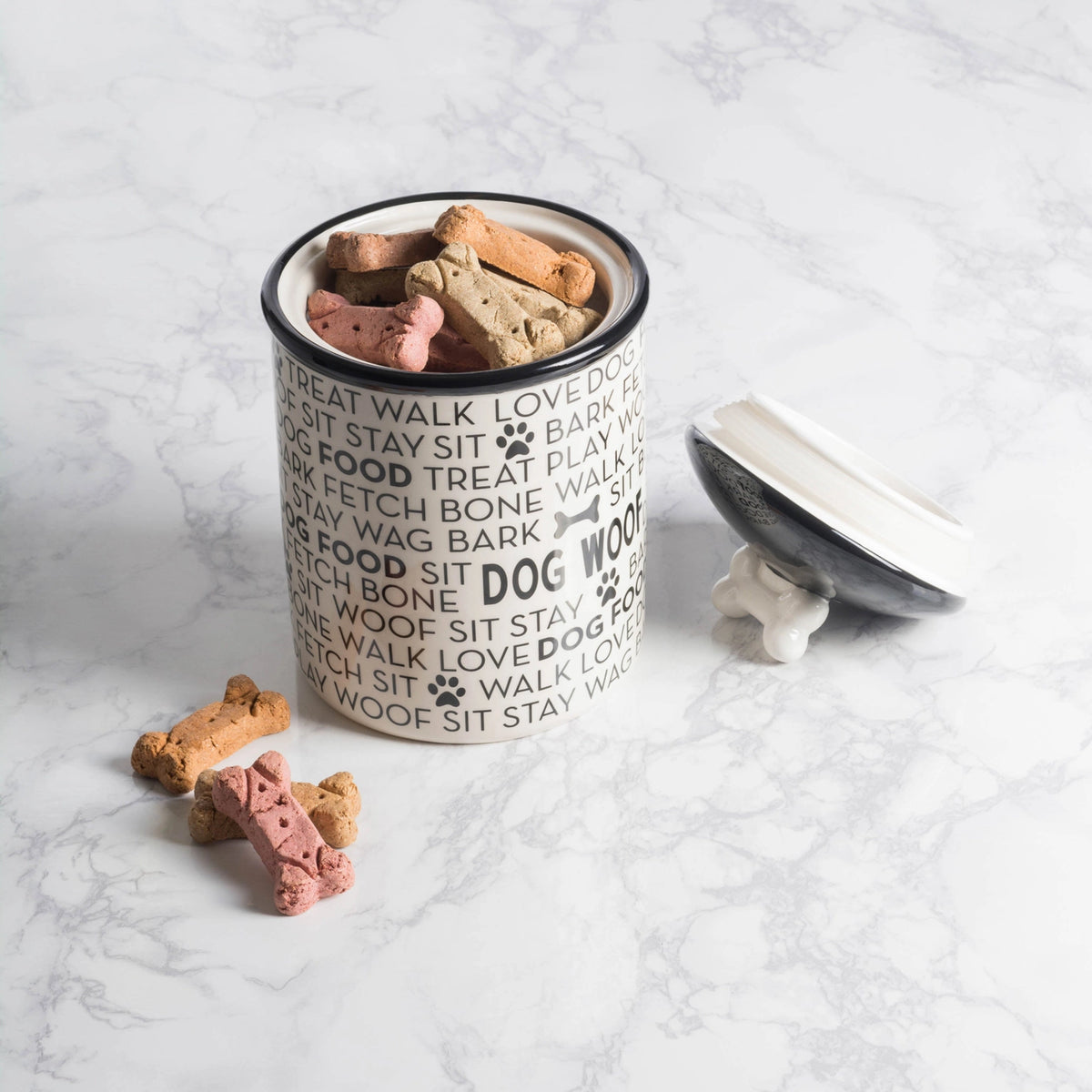 Bone Dry - Pet Canister Black Dog Text