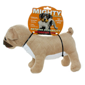 Mighty Farm Pug Plush Squeaky Dog Toy