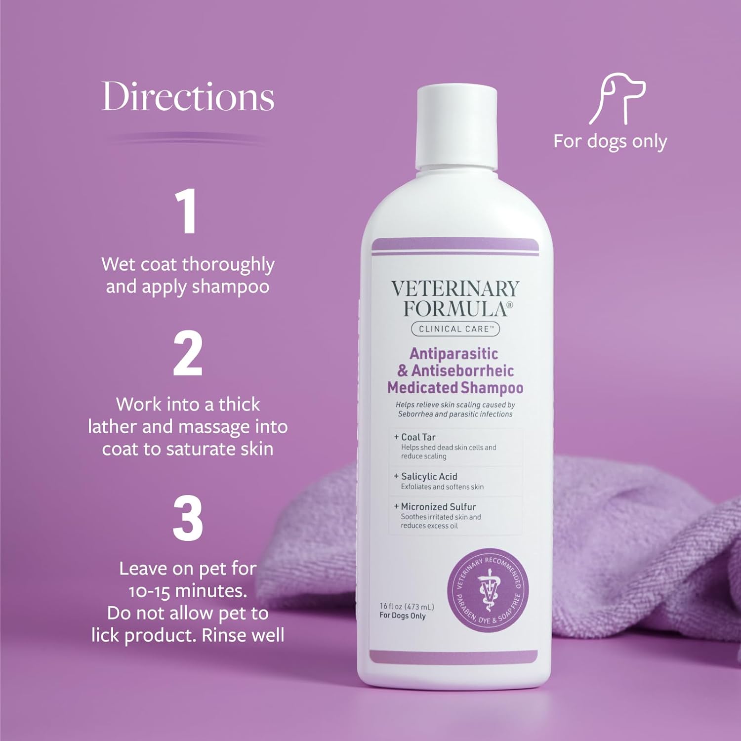 Veterinary Formula Antiparasitic & Antiseborrheic Medicated Shampoo