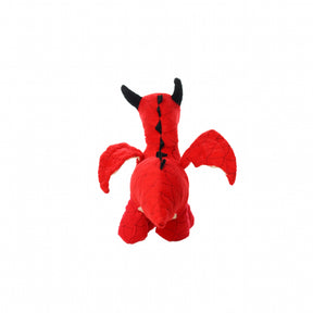 Mighty Dragon Red Plush Squeaky Dog Toy