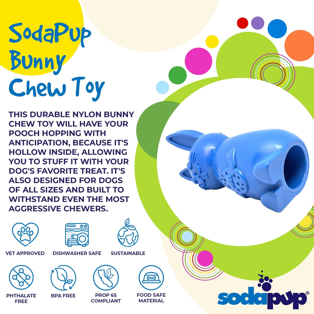 Bunny Chew Toy & Treat Dispenser for Dog