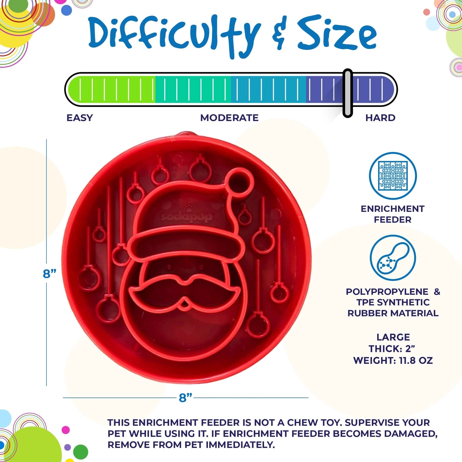 eBowl Enrichment Slow Feeder Santa Design